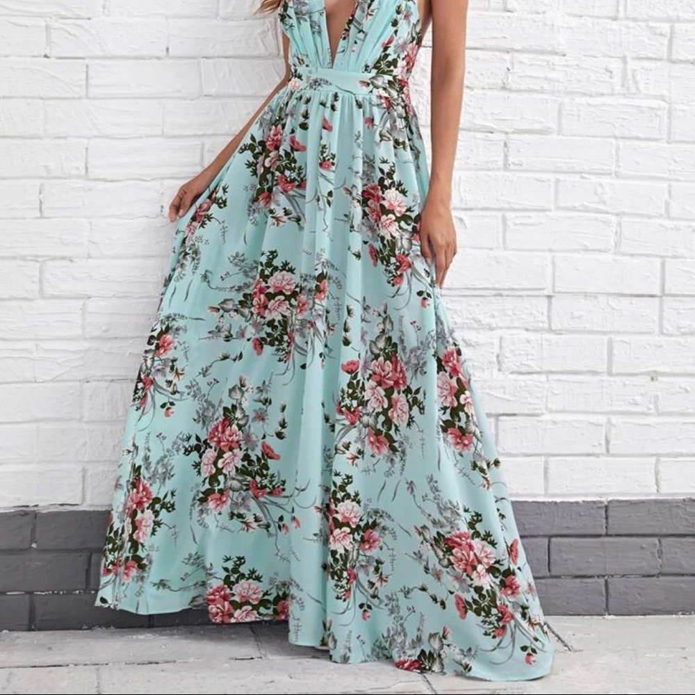 “Ayla” Floral Maxi Dress - Picture 7 of 16